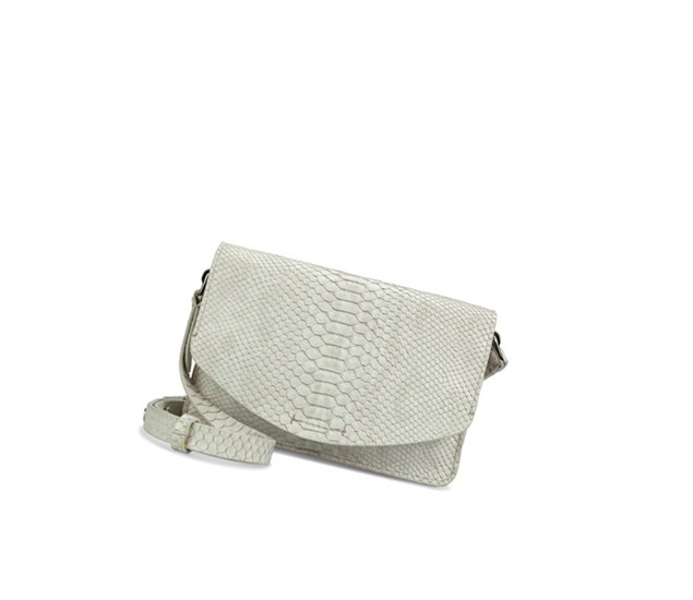 Clarks Marva Wave Leder crossbody taschen Damen Weiß Schlangenoptik | PDLR01642