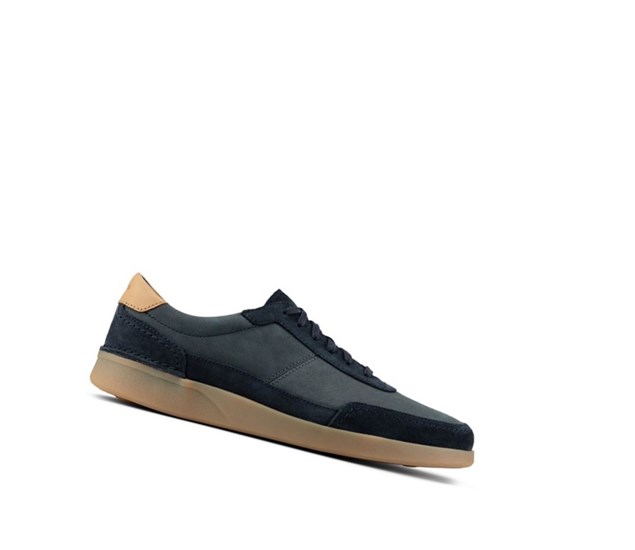 Clarks Oakland Run Wildleder Sneakers Herren Navy | LMUE59081