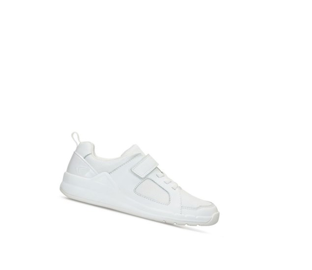 Clarks Orbit Ride Leder Sneakers Jungen Weiß | YHMX10352