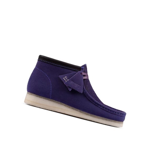 Clarks Original Leder Wallabee Herren Lila | EMTA16280