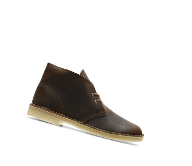 Clarks Original Leder Wüstenstiefel Herren Dunkelbraun | MGAV62170
