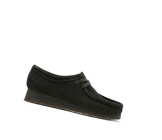 Clarks Original Wildleder Wallabee Damen Schwarz | YELT09162