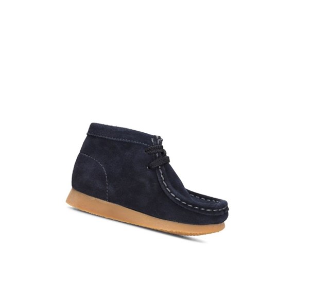 Clarks Original Wildleder Wallabee Jungen Navy | IVWN40623