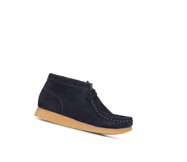 Clarks Original Wildleder Wallabee Jungen Navy | UBYO12594