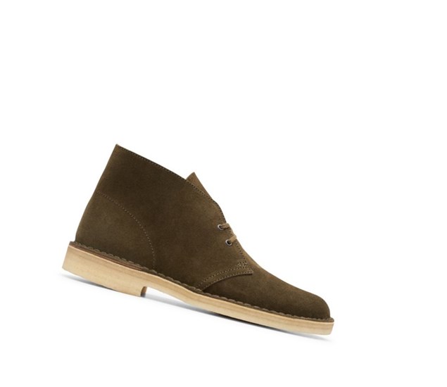 Clarks Original Wildleder Wüstenstiefel Herren Dunkelolivgrün | UWDT05482