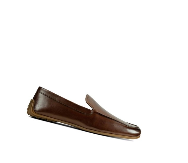 Clarks Reazor Plain Leder Slip On Schuhe Herren Braun | JSHV90536
