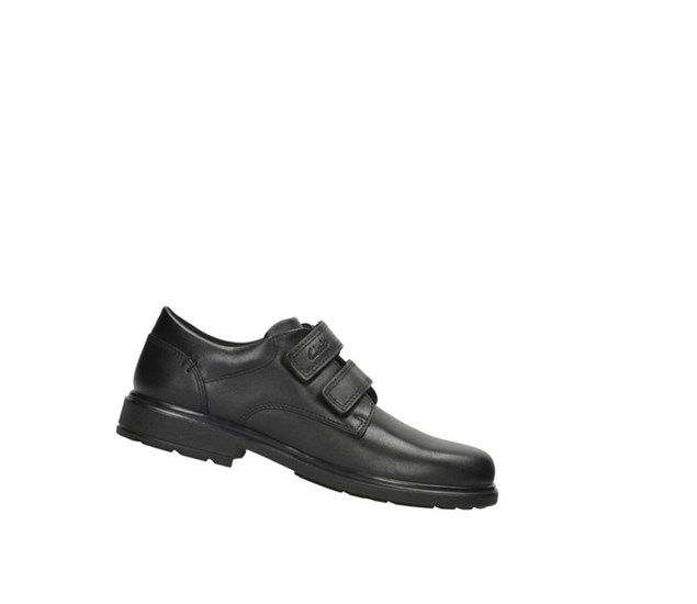 Clarks Remi Pace Leder Schulschuhe Jungen Schwarz | IBVH41398