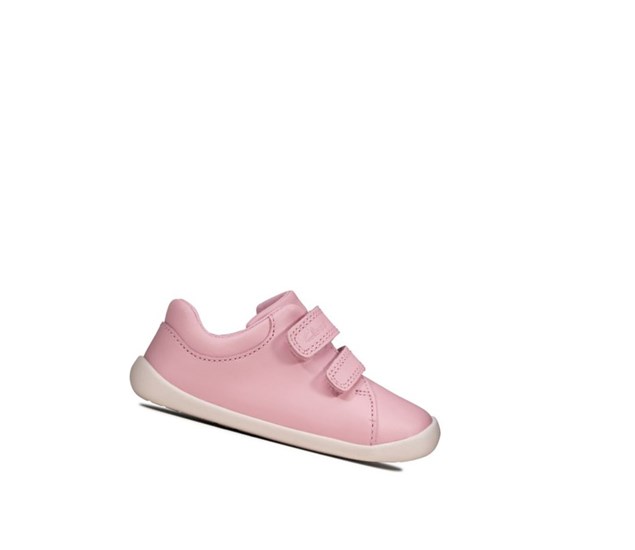 Clarks Roamer Craft Leder Wanderschuhe Mädchen Rosa | PACM61948