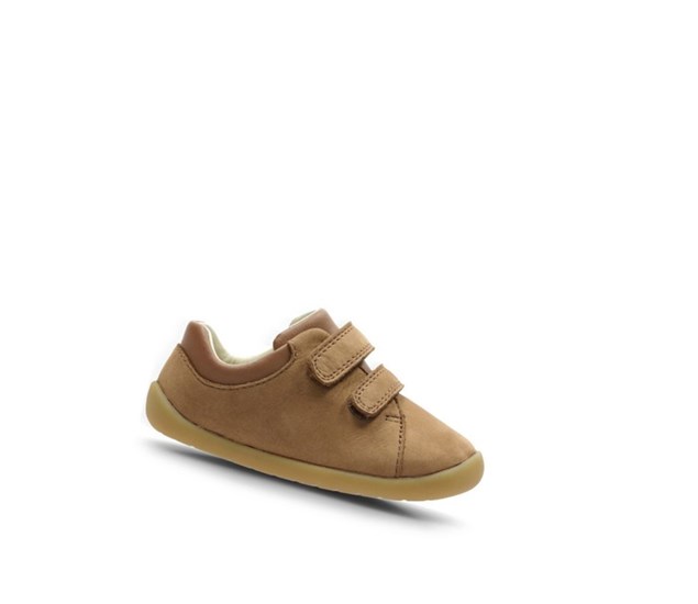Clarks Roamer Craft Leder Wanderschuhe Mädchen Braun | RVYI38507