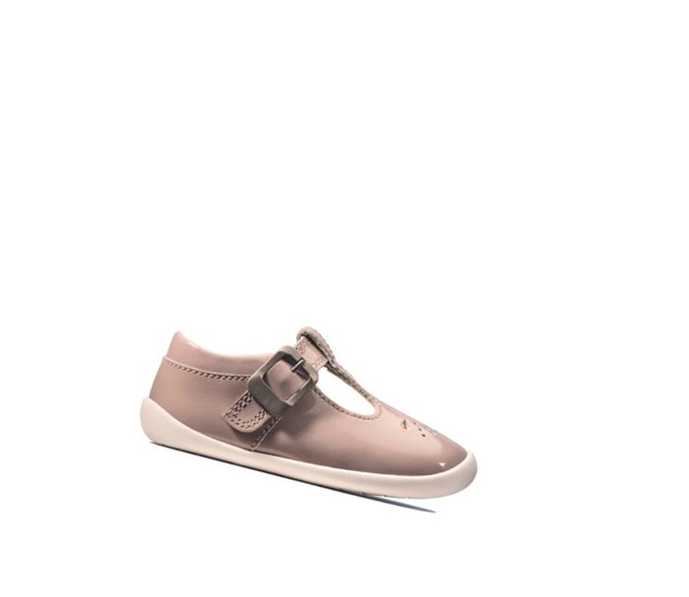 Clarks Roamer Star Lack Wanderschuhe Mädchen Rosa | VDZB17529
