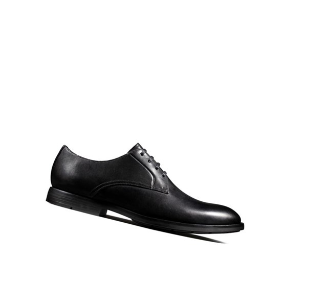 Clarks Ronnie Walk Leder Wanderschuhe Herren Schwarz | OXLN78620