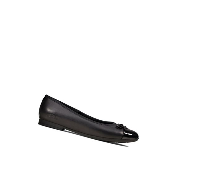 Clarks Scala Bloom Leder Schulschuhe Mädchen Schwarz | VQZC62517