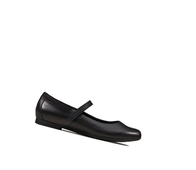 Clarks Scala Dawn Leder Schulschuhe Mädchen Schwarz | ALMX57298