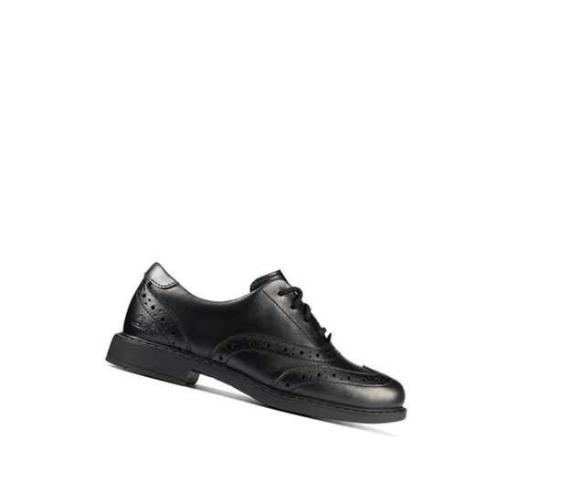 Clarks Scala Leder Schulschuhe Jungen Schwarz | UREL14230