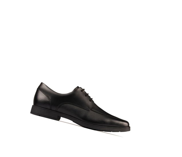 Clarks Scala Step Leder Schulschuhe Mädchen Schwarz | TCYU61892
