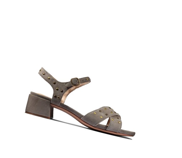 Clarks Sheer 35 Riemen Wildleder Sandalen Absatz Damen Olivgrün | JOMD75928