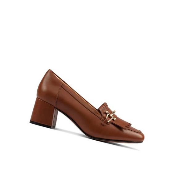 Clarks Sheer 55 Leder Slip On Schuhe Damen Dunkelbraun | OBSG59120