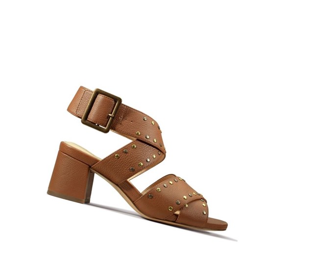 Clarks Sheer 55 Schnallen Leder Sandalen Absatz Damen Braun | GHQZ85213
