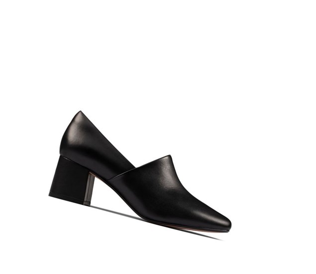 Clarks Sheer Lily 2 Leder Lederschuhe Damen Schwarz | RLUT34856