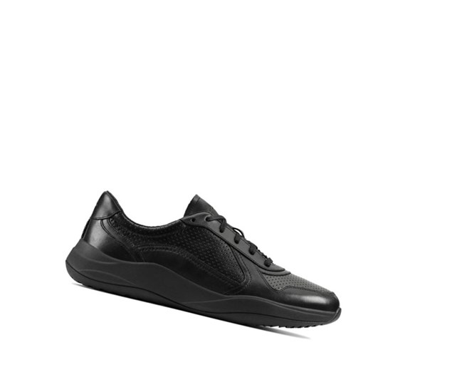 Clarks Sift Speed Leder Lederschuhe Herren Schwarz | ZKAE63781