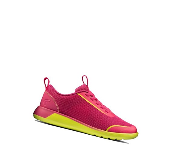 Clarks Suburb Spark Sneakers Jungen Rosa Zitrone | XCLN65927