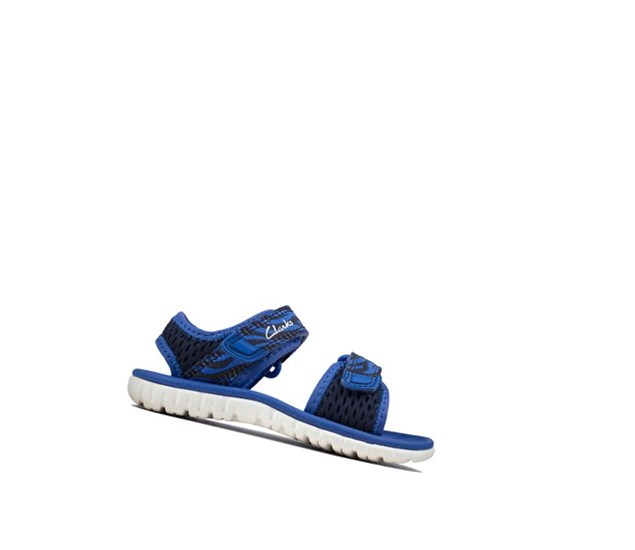 Clarks Surfing Tide Lässige Sandalen Mädchen Navy | ABNC24306