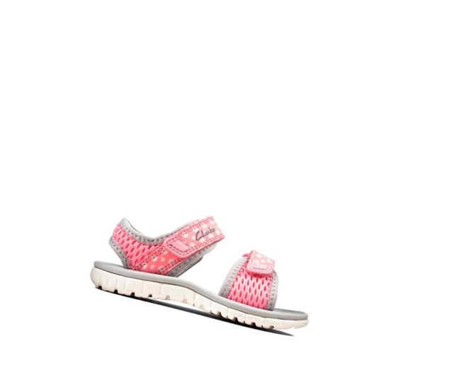 Clarks Surfing Tide Lässige Sandalen Mädchen Rosa | FIQW59170
