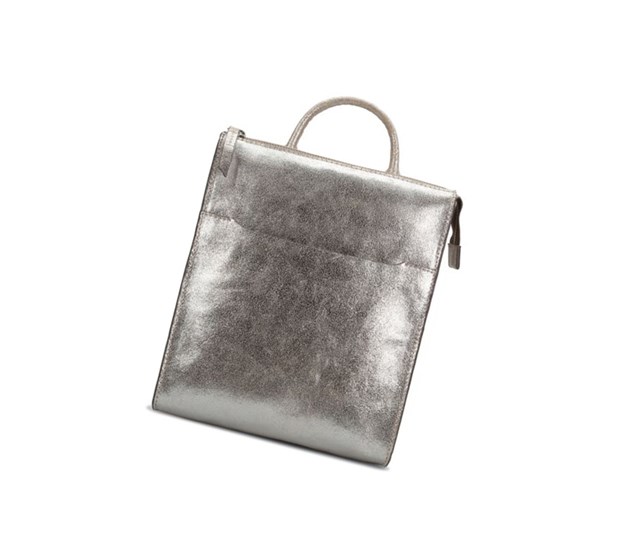 Clarks The Hayle Small Leder Rucksäcke Damen Silber | XLZV23781