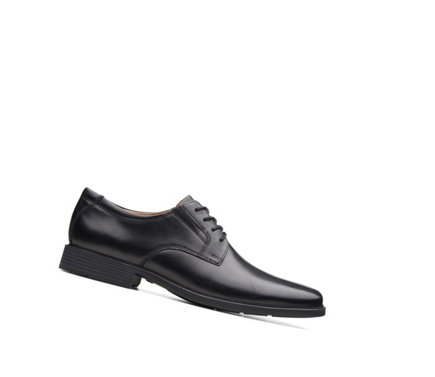 Clarks Tilden Plain Leder Lederschuhe Herren Schwarz | EITR72804
