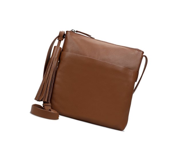 Clarks Topsham Shine Leder Leather Bags Damen Braun | PEZC96417