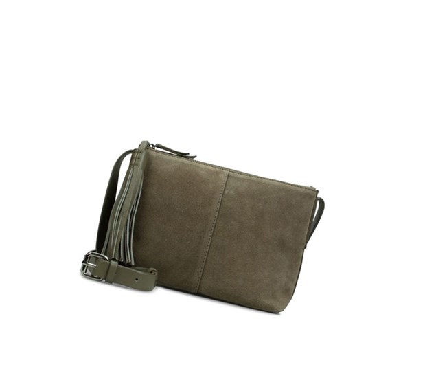 Clarks Tornolo Hope Leather Bags Damen Olivgrün | EIRV53104