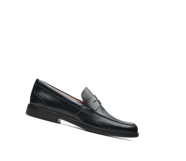 Clarks Un Aldric Step Leder Weite Fit Wanderschuhe Herren Schwarz | TEVA19273