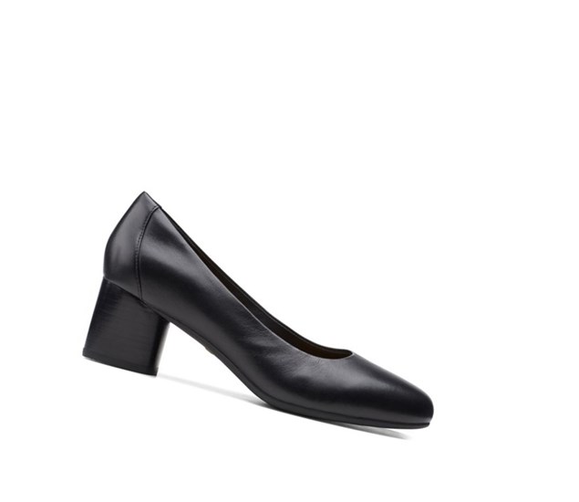 Clarks Un Cosmo Kleider Leder Weite Fit Lederschuhe Damen Schwarz | SEGJ69785