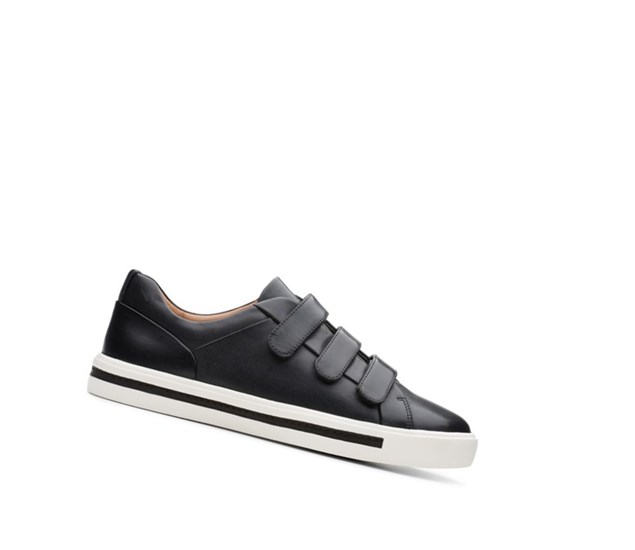Clarks Un Maui Riemen Leder Lederschuhe Damen Schwarz | IVQX54720