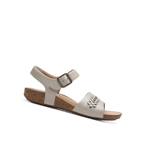 Clarks Un Perri Way Leder Flache Sandalen Damen Gold | WOSX48210