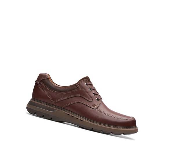 Clarks Un Ramble Spitze Leder Lederschuhe Herren Tiefesbraun | TBUV85901