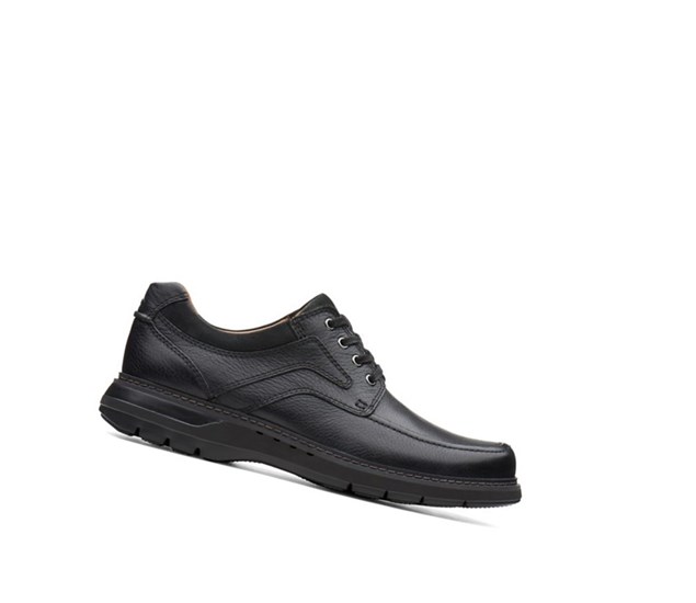 Clarks Un Ramble Spitze Leder Weite Fit Lederschuhe Herren Schwarz | YNWK89752
