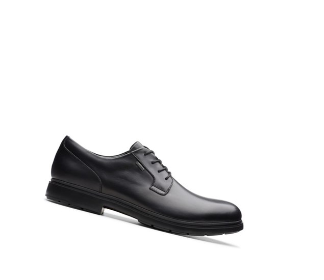 Clarks Un Tailor Go Gore-tex Leder Lederschuhe Herren Schwarz | PQBW86042