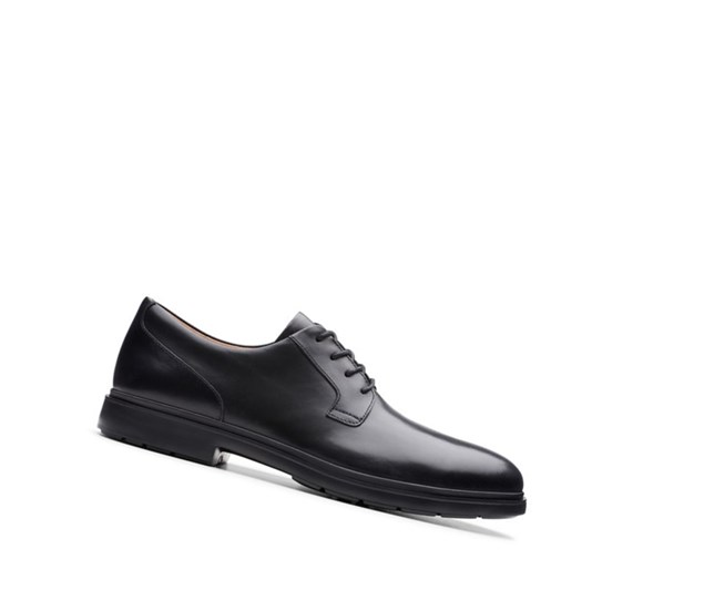 Clarks Un Tailor Tie Leder Lederschuhe Herren Schwarz | KUIH37409
