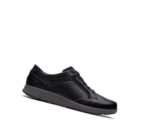 Clarks Un Trail Form Leder Sneakers Herren Schwarz | PXWB29753