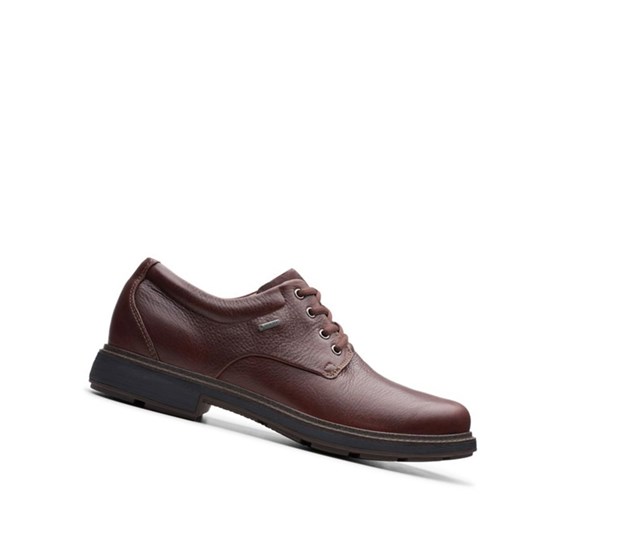 Clarks Un Tread Lo Gore-tex Leder Lederschuhe Herren Dunkelbraun | ZTBS13958
