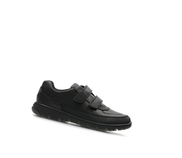 Clarks Venture Walk Leder Wanderschuhe Jungen Schwarz | RCXN94128