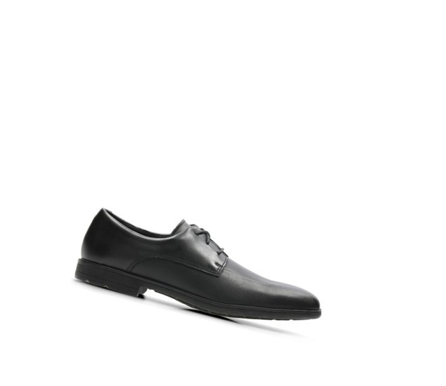 Clarks Willis Lad Leder Schulschuhe Jungen Schwarz | BNCV86793