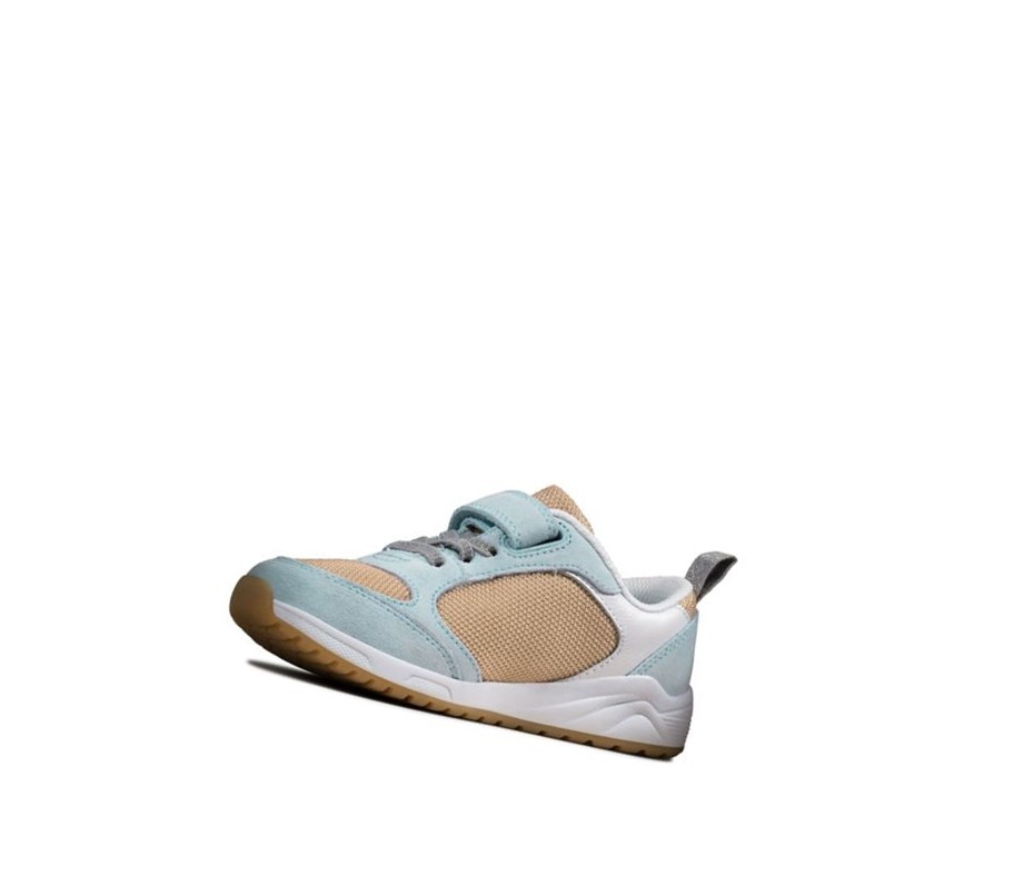 Clarks Aeon Flex Textil Sneakers Jungen Hellblau | CPQI80397