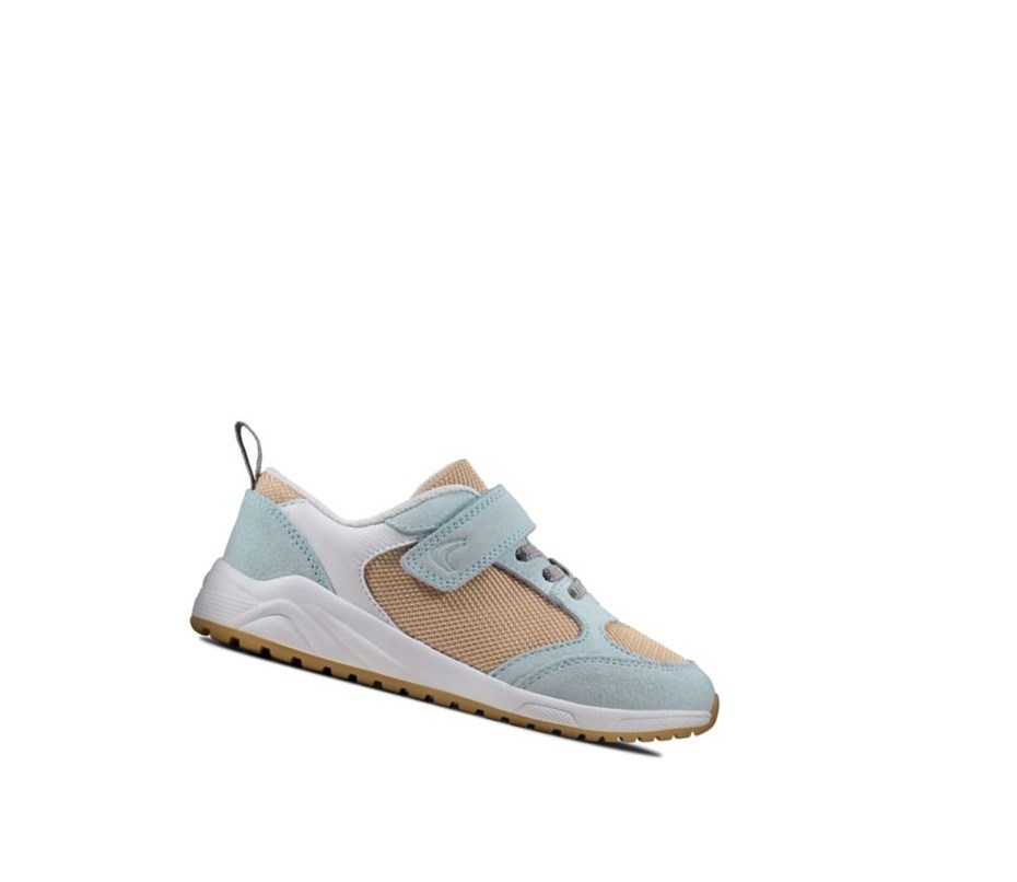 Clarks Aeon Flex Textil Sneakers Jungen Hellblau | CPQI80397