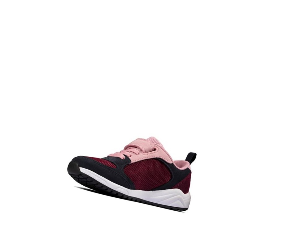 Clarks Aeon Flex Textil Sneakers Jungen Bordeaux | HWFU73695