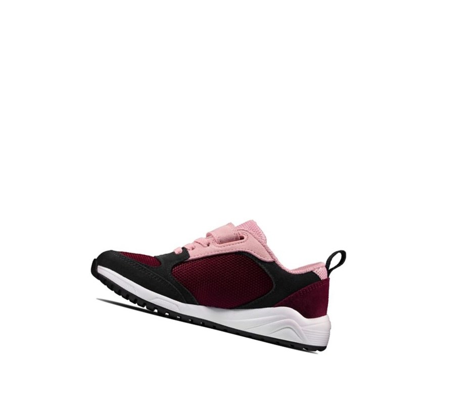 Clarks Aeon Flex Textil Sneakers Jungen Bordeaux | HWFU73695