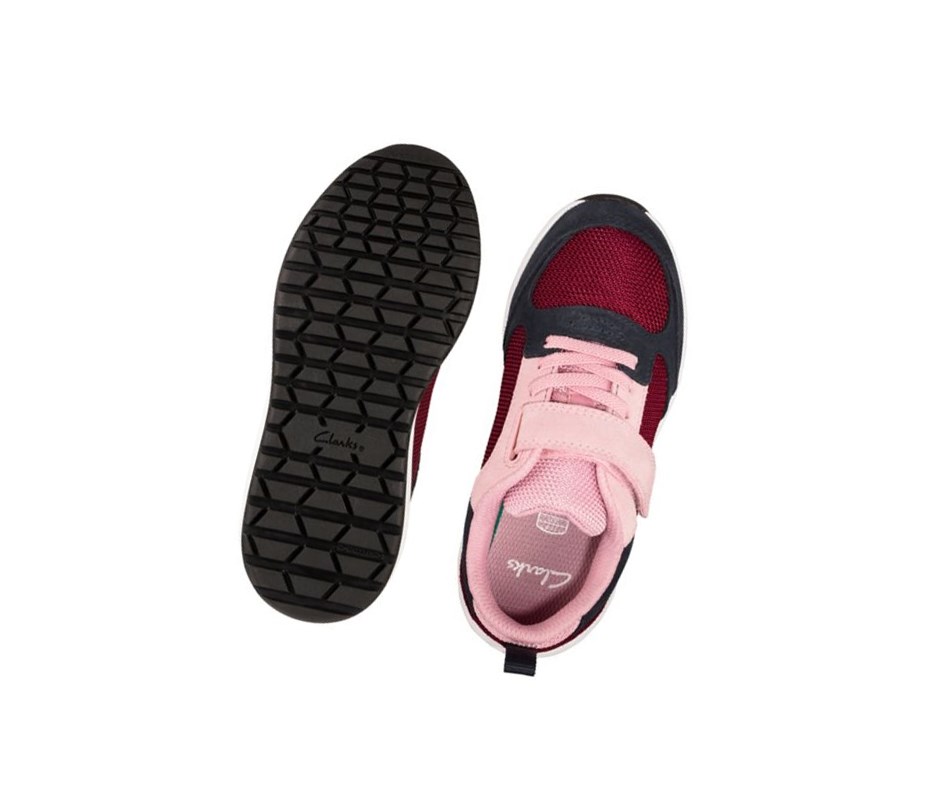 Clarks Aeon Flex Textil Sneakers Jungen Bordeaux | HWFU73695