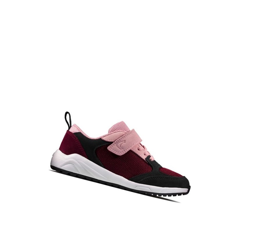 Clarks Aeon Flex Textil Sneakers Jungen Bordeaux | HWFU73695