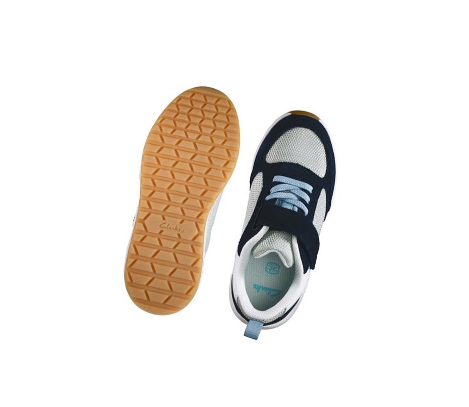 Clarks Aeon Flex Textil Sneakers Jungen Navy | LFSC02817